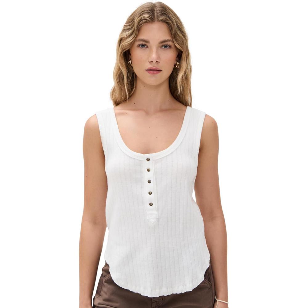 image:imageFree People Womens Care Bryson Henley TankWhite