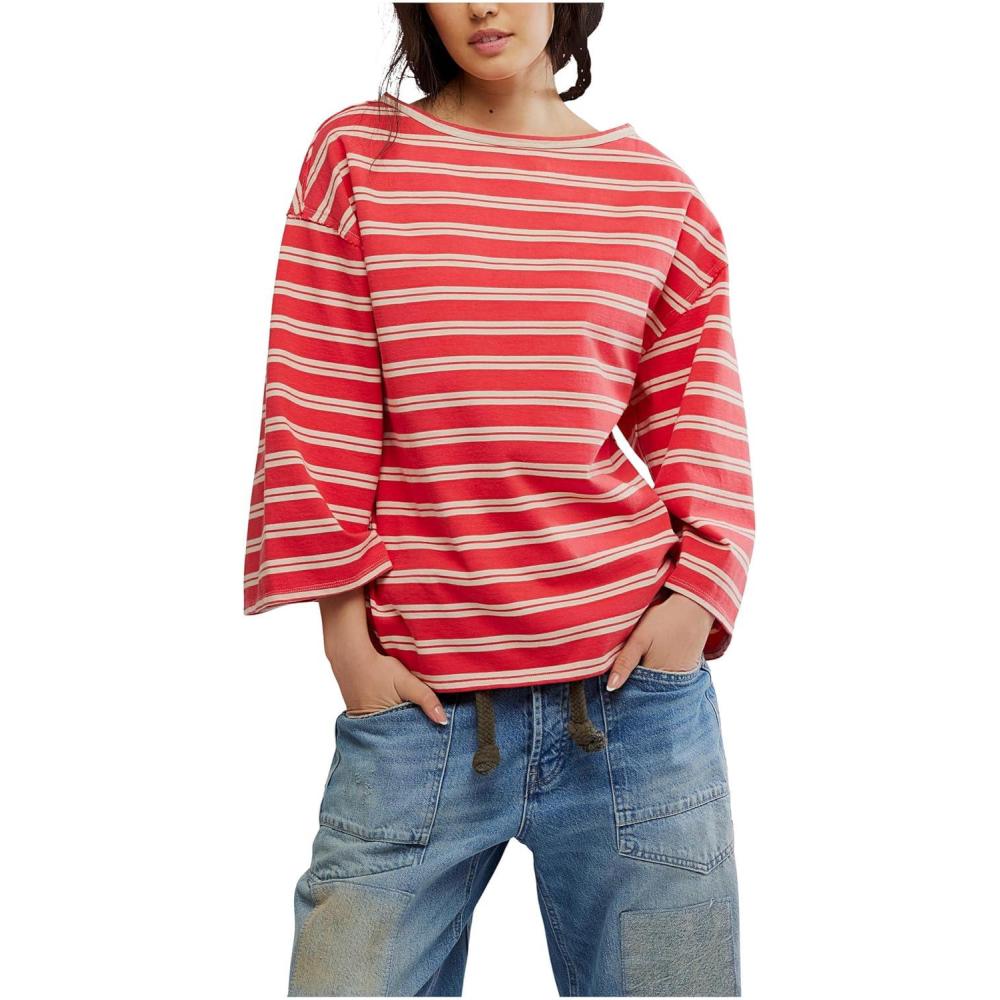 image:imageFree People Womens Cest La Vie TeeRed Combo