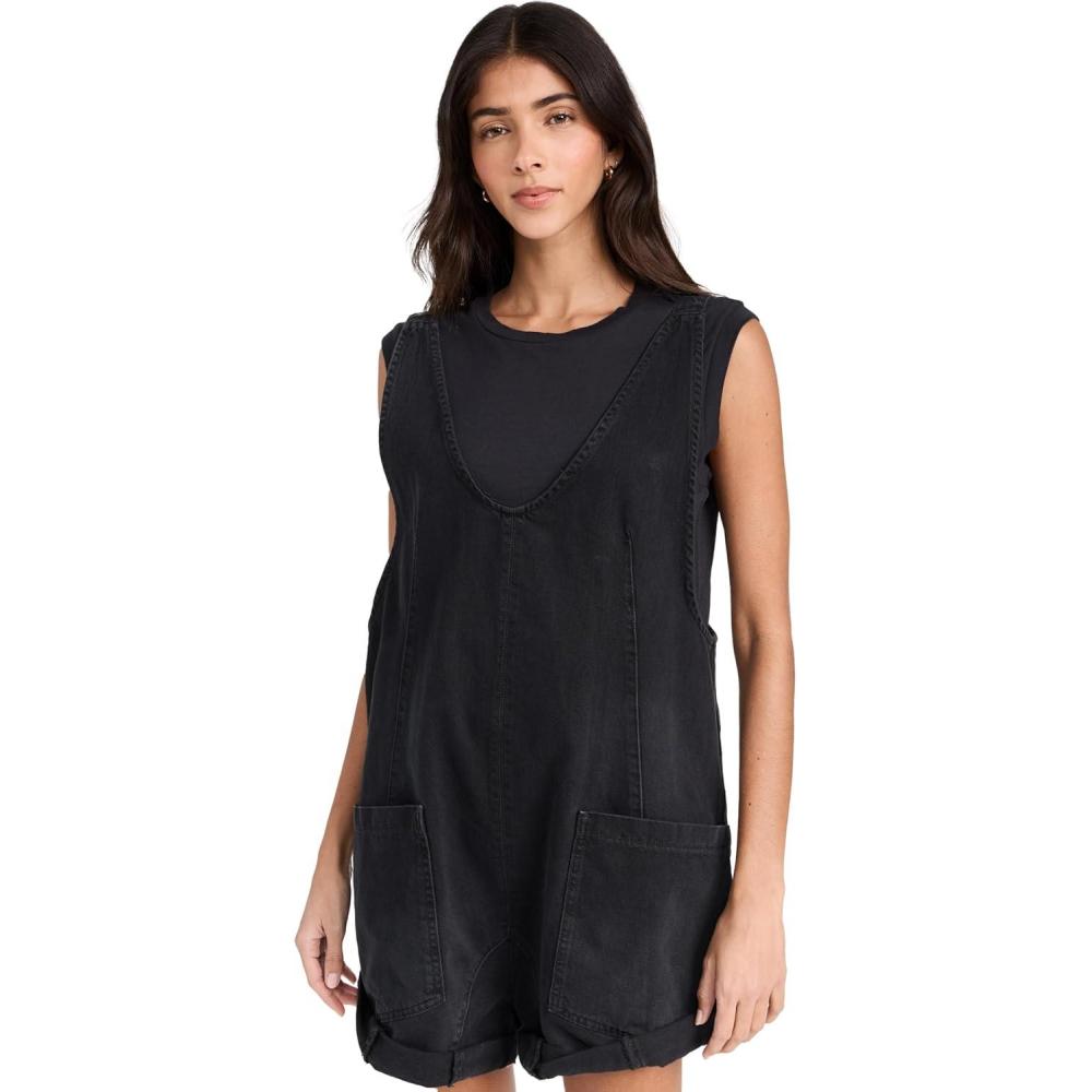 image:imageFree People Womens High Roller Shortall OverallsTrue North