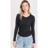Free People Women’s Be My Baby Long Sleeve Tee(Black)