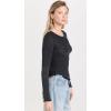 Free People Women’s Be My Baby Long Sleeve Tee(Black)