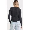 Free People Women’s Be My Baby Long Sleeve Tee(Black)