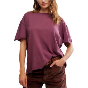 FREE PEOPLE Nina Tee – Maroon