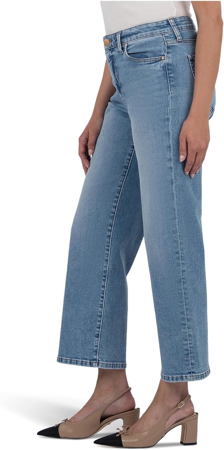 image:imageKUT from The Kloth Womens Charlotte HighRise Wide Leg with Regular Hem in IncontestableIncontestable