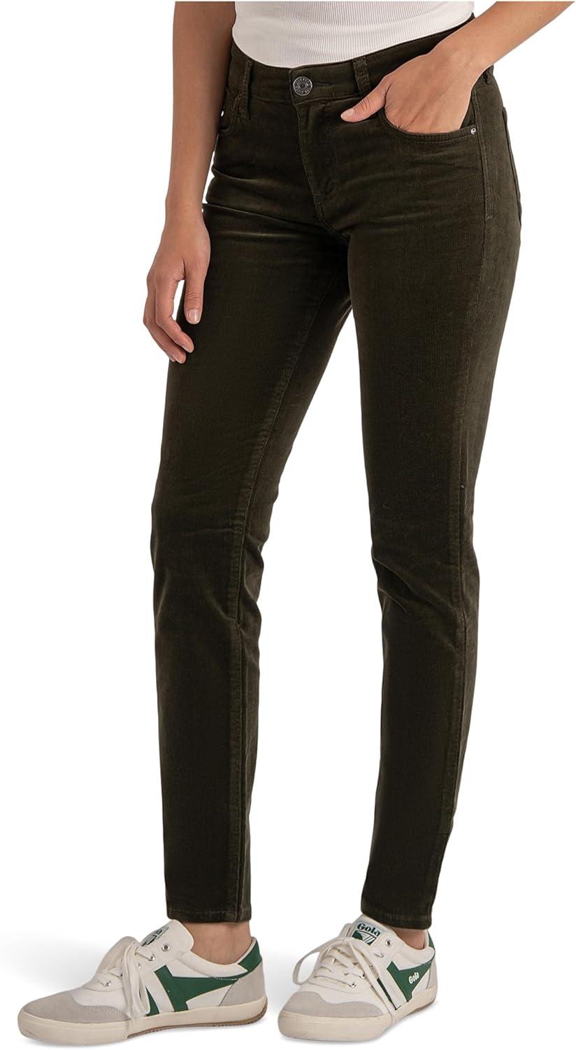 image:imageKUT from The Kloth Womens Diana Corduroy Skinny in OliveOlive