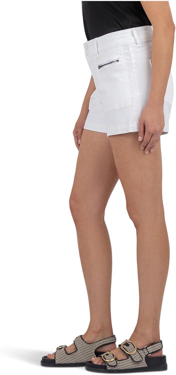 image:imageKUT from The Kloth Womens Jane HighRise ShortsOptic White 1