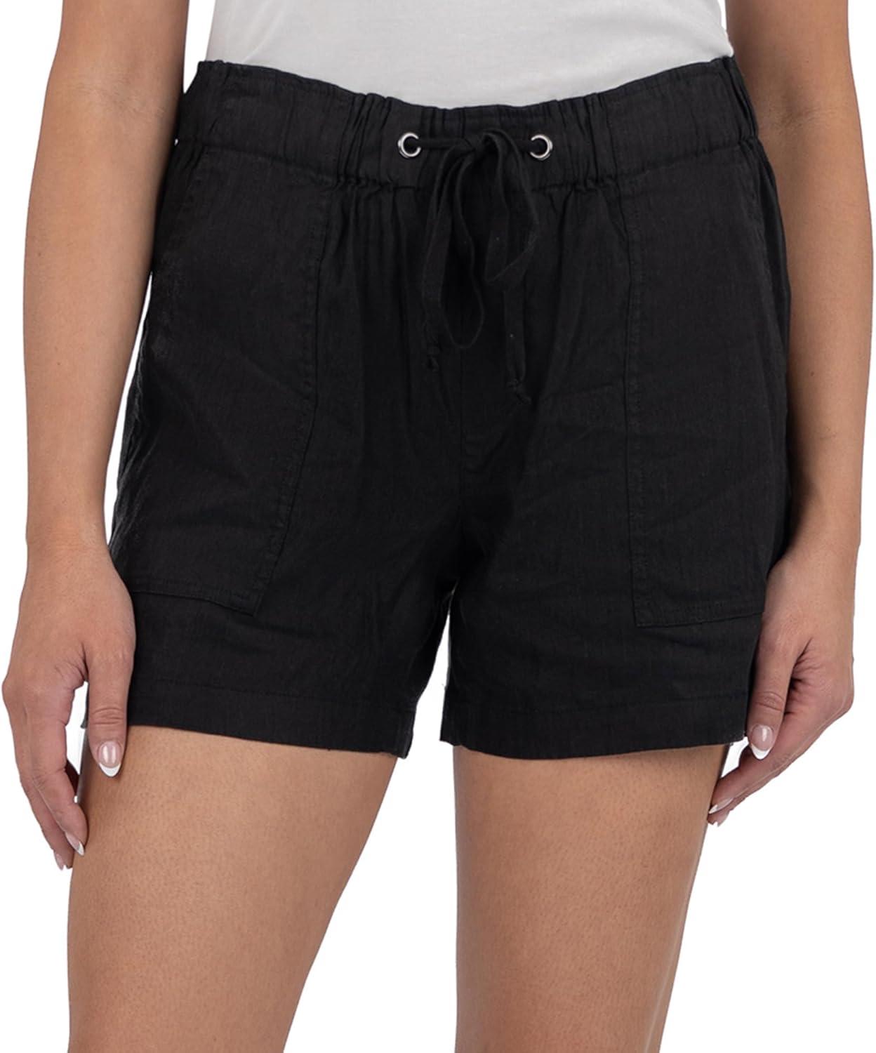 image:imageKUT from The Kloth Womens KatanaDrawstring Shorts with Porkchop PocketsBlack