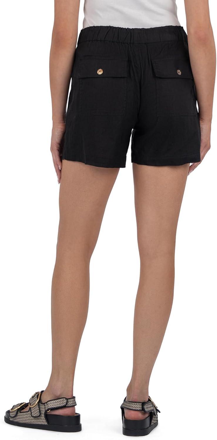 image:imageKUT from The Kloth Womens KatanaDrawstring Shorts with Porkchop PocketsBlack