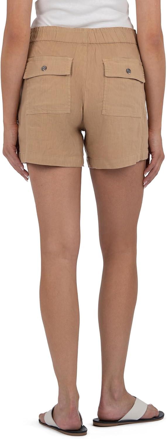 image:imageKUT from The Kloth Womens KatanaDrawstring Shorts with Porkchop PocketsKhaki