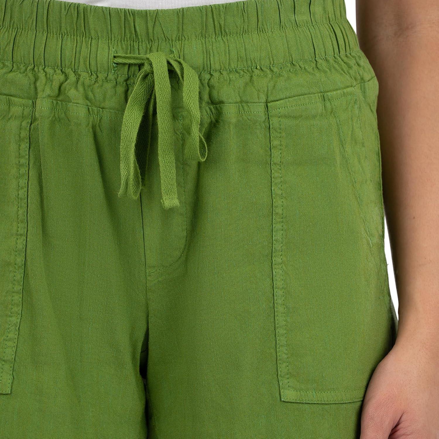 image:imageKUT from The Kloth Womens KatanaDrawstring Shorts with Porkchop PocketsWheatgrass