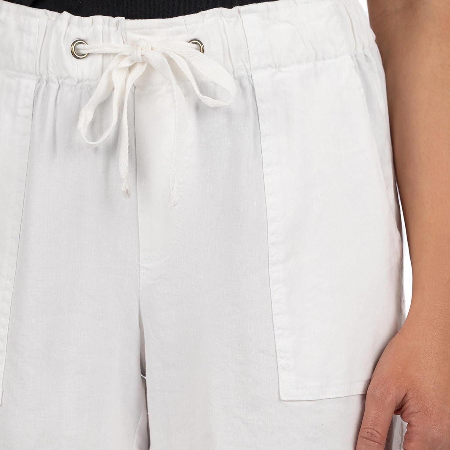 image:imageKUT from The Kloth Womens KatanaDrawstring Shorts with Porkchop PocketsWhite