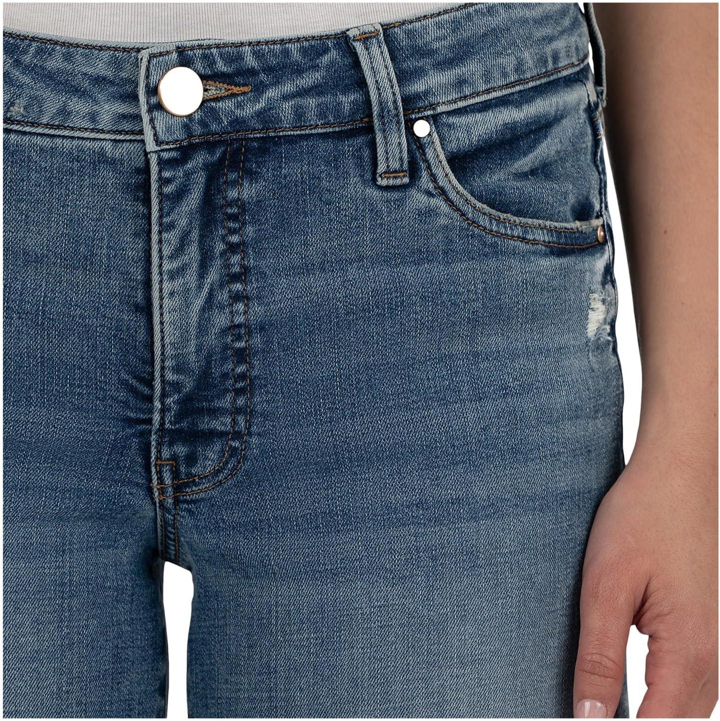 image:imageKUT from The Kloth Womens Meg High Rise Fab Ab Wide Legs Roll Up Regular HemIncontrovertible