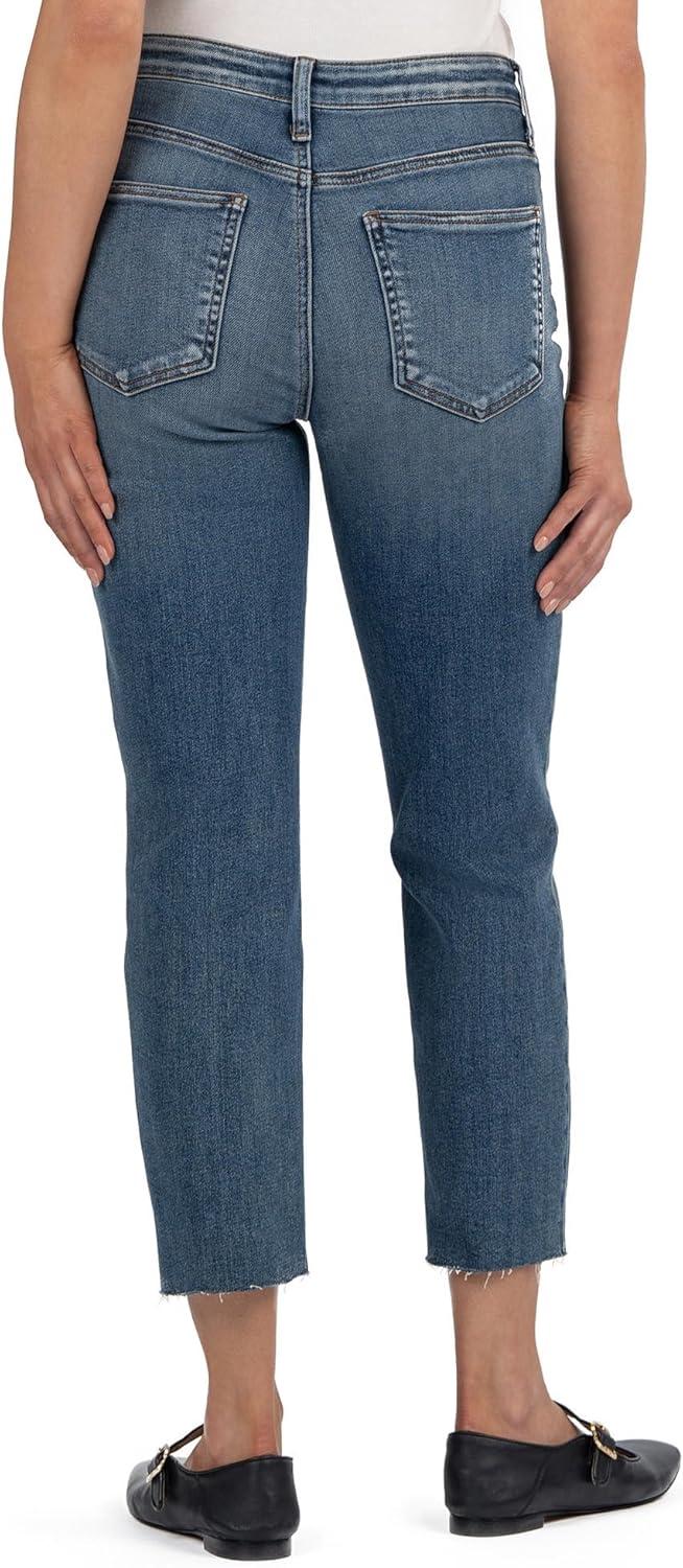 image:imageKUT from The Kloth Womens Rachael HighRise Fab Ab Mom Raw HemBraveness With Dark Base Wash