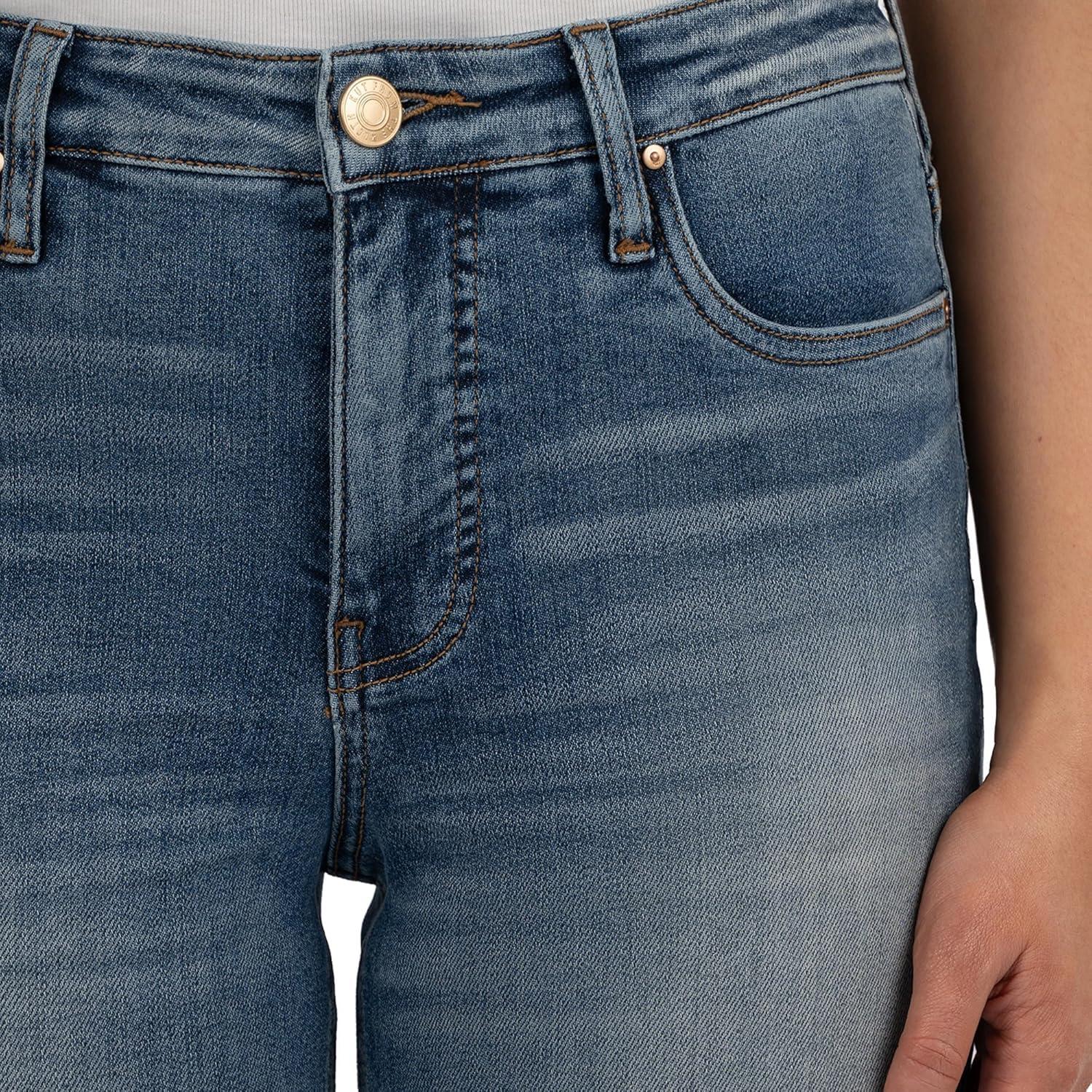 image:imageKUT from The Kloth Womens Rachael HighRise Fab Ab Mom Raw HemBraveness With Dark Base Wash