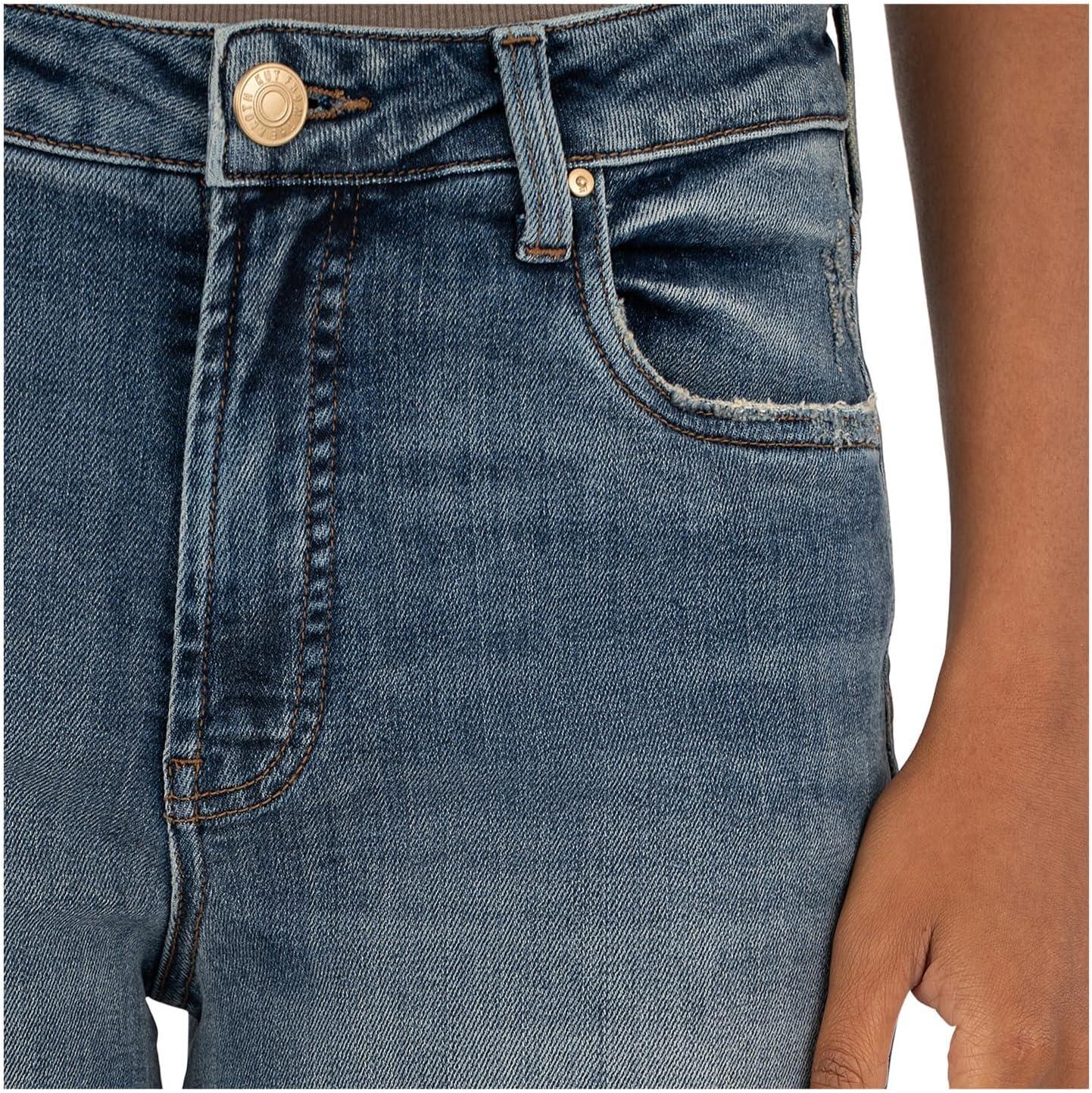 image:imageKUT from The Kloth Womens Ryan High Rise Fab Ab Super Wide Leg Raw HemBelieve