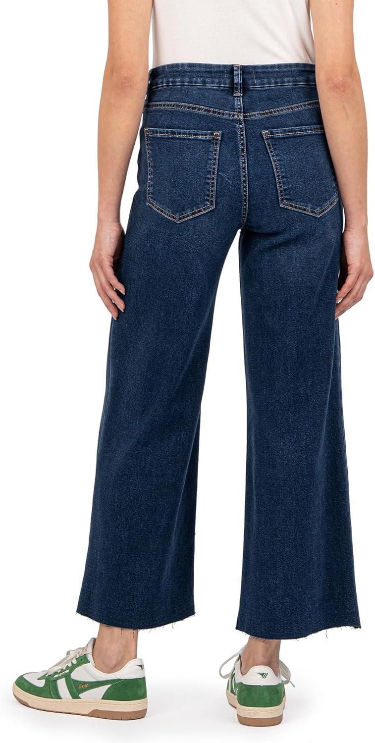 image:imageKUT from the Kloth Meg HighRise Fab Ab Wide Leg Raw HemDemure