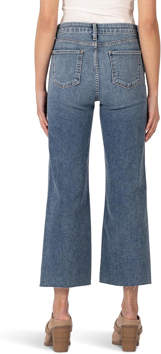 image:imageKUT from the Kloth Meg HighRise Fab Ab Wide Leg Raw HemGripping