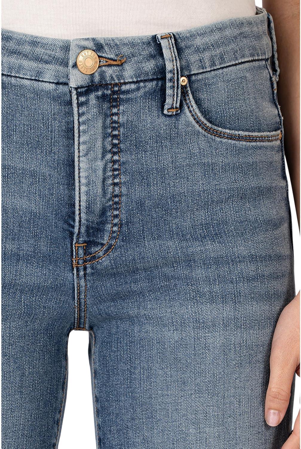 image:imageKUT from the Kloth Meg HighRise Fab Ab Wide Leg Raw HemGripping
