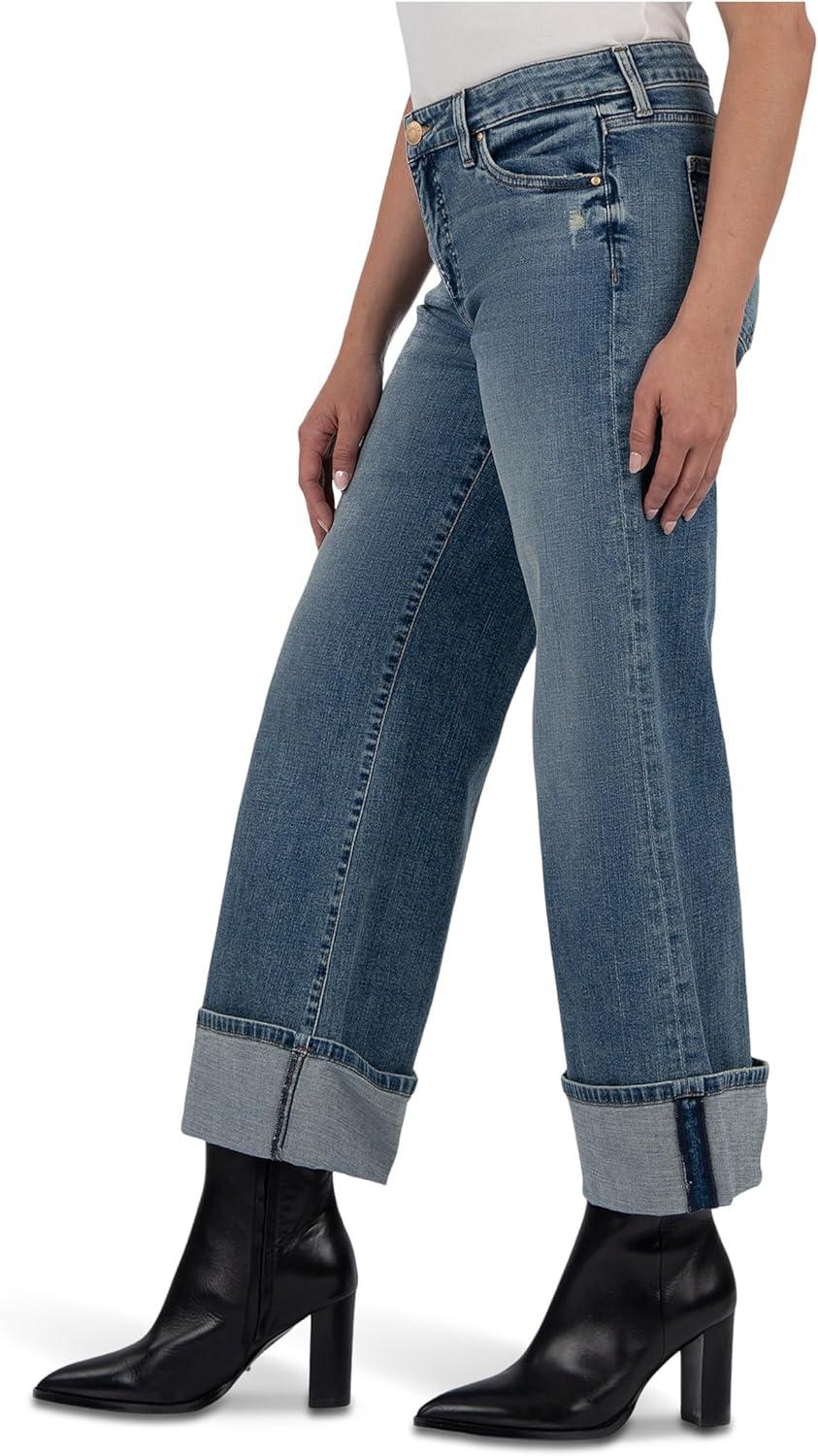 image:imageKUT from the Kloth Meg HighRise Fab Ab Wide Leg Raw HemIncontrovertible