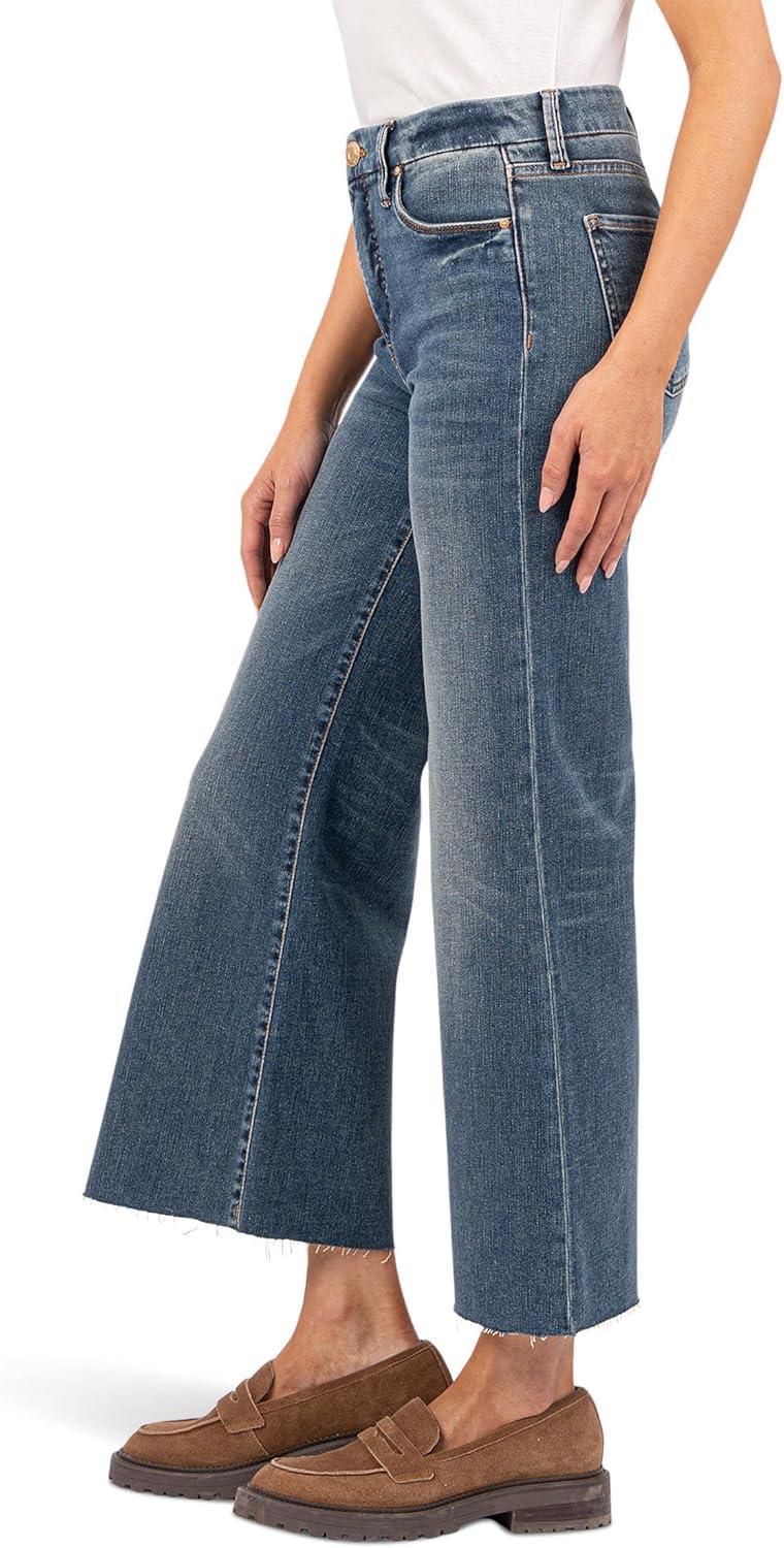 image:imageKUT from the Kloth Meg HighRise Fab Ab Wide Leg Raw HemPeacefully