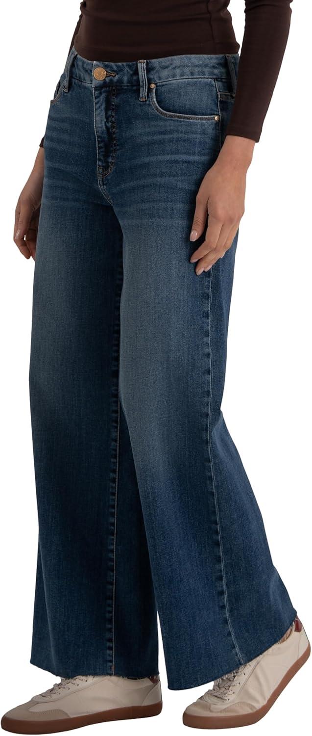 image:imageKUT from the Kloth Meg HighRise Fab Ab Wide Leg Raw HemRad