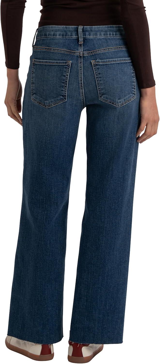 image:imageKUT from the Kloth Meg HighRise Fab Ab Wide Leg Raw HemRad