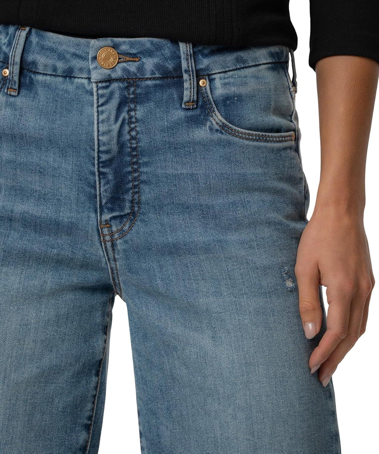 image:imageKUT from the Kloth Meg HighRise Fab Ab Wide Leg Raw HemRegent