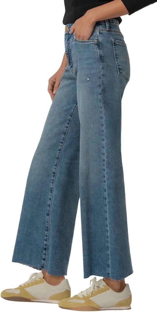 image:imageKUT from the Kloth Meg HighRise Fab Ab Wide Leg Raw HemRegent