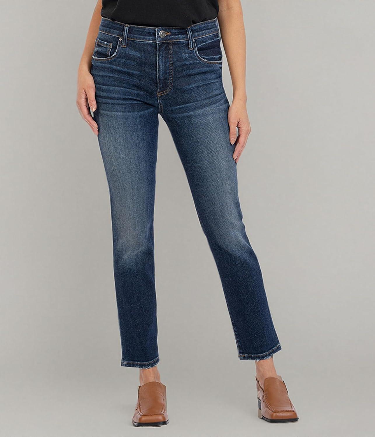image:imageKUT from the Kloth Reese HighRise Fab Ab Ankle Straight Jeans in EnchantmentEnchantment