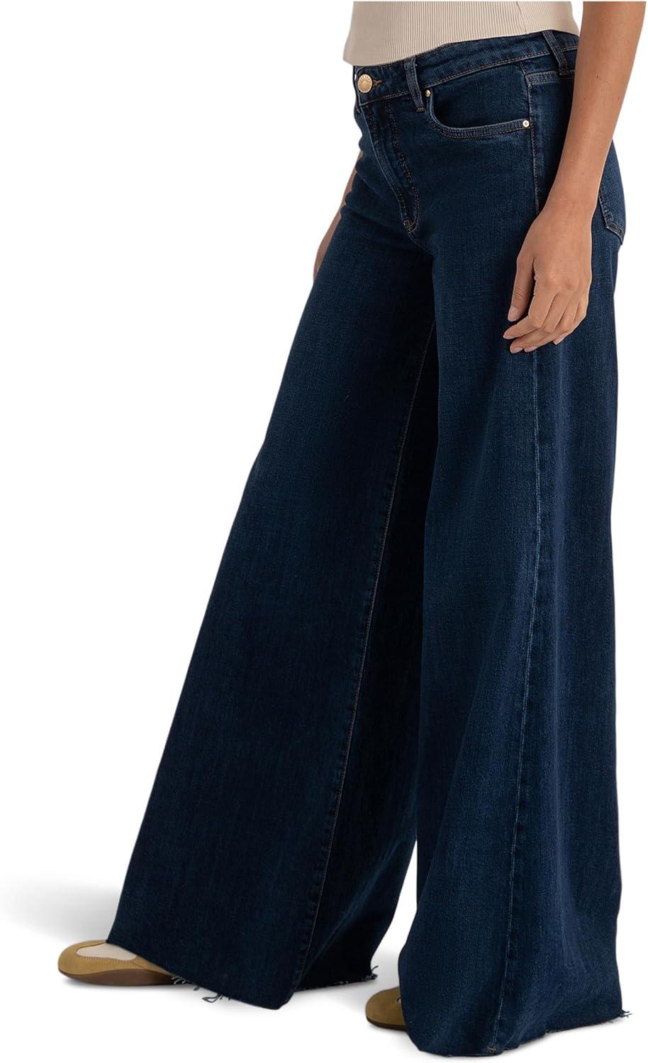image:imageKUT from the Kloth Womens Blake HighRise Fab Ab Super Wide Legraw Hem in IndisputableIndisputable