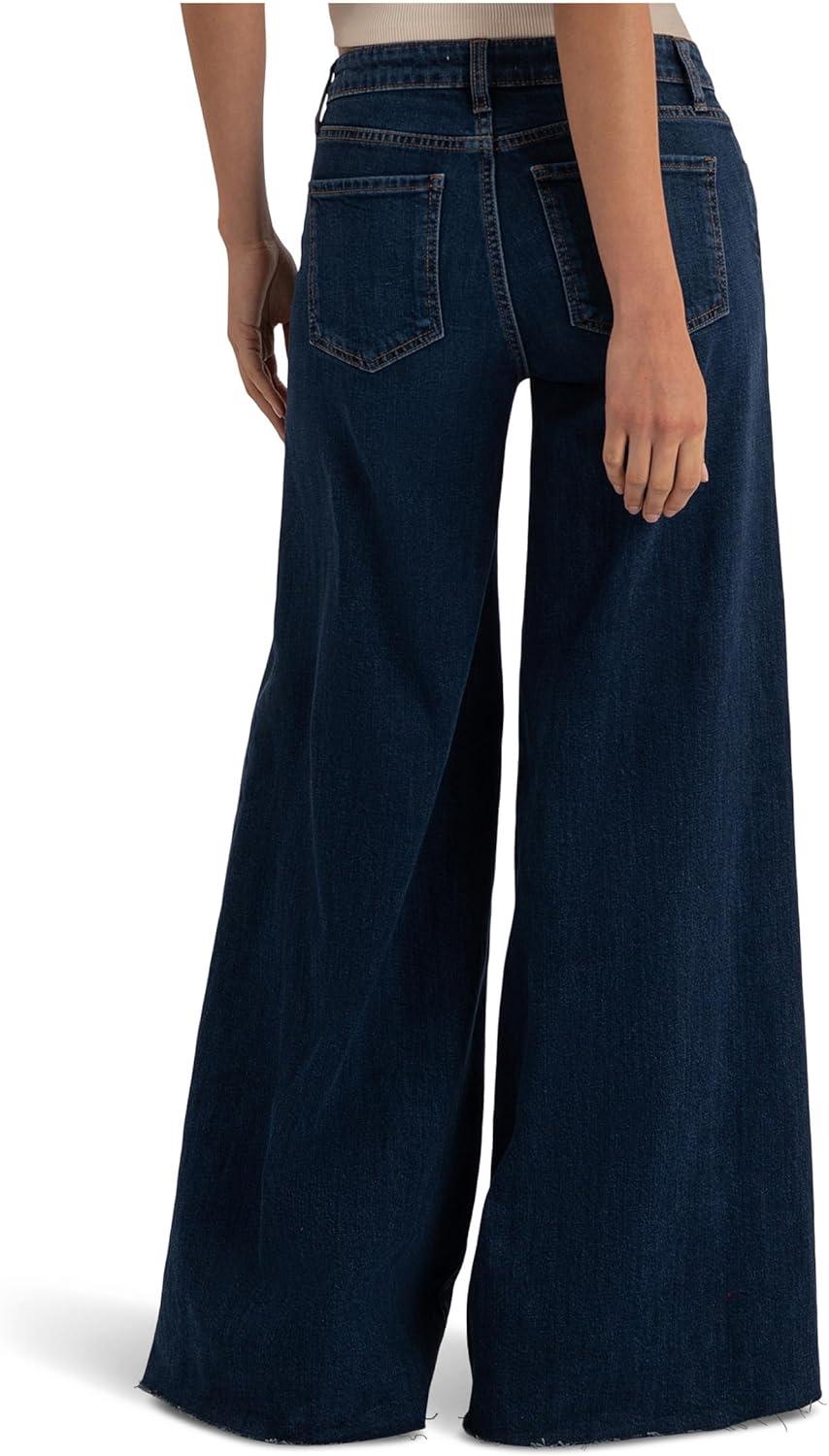 image:imageKUT from the Kloth Womens Blake HighRise Fab Ab Super Wide Legraw Hem in IndisputableIndisputable