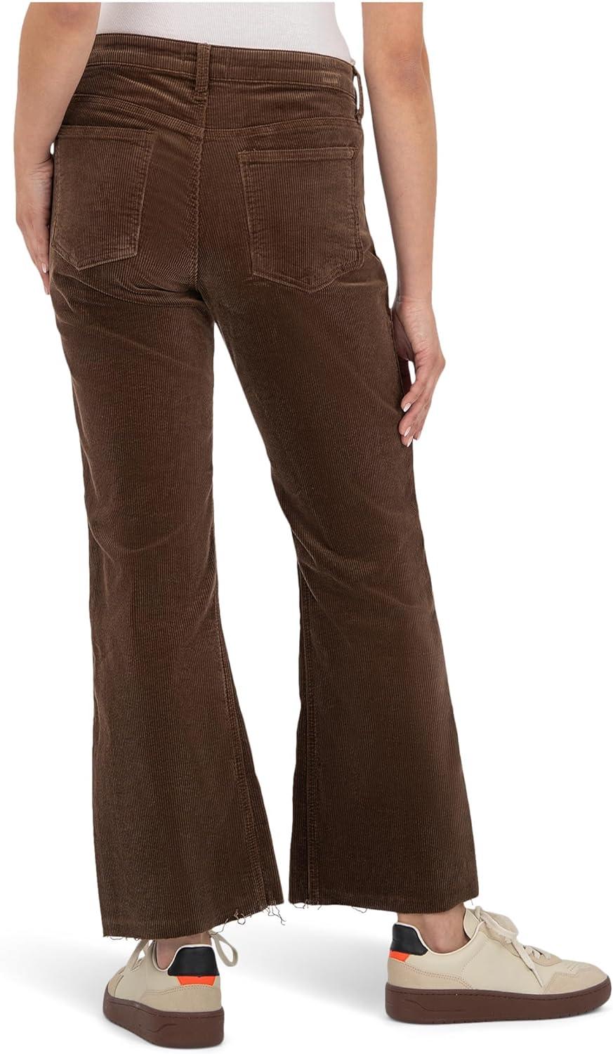 image:imageKUT from the Kloth Womens Kelsey Mid Rise Ankle FlareInset LegBrown