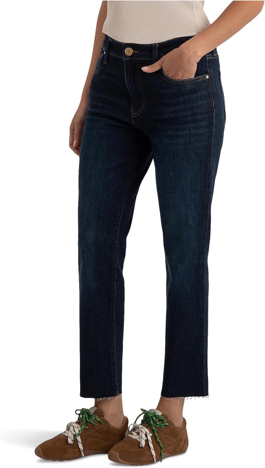 image:imageKUT from the Kloth Womens Reese HighRise Fab Ab Ankle Straight Raw HemCourageously