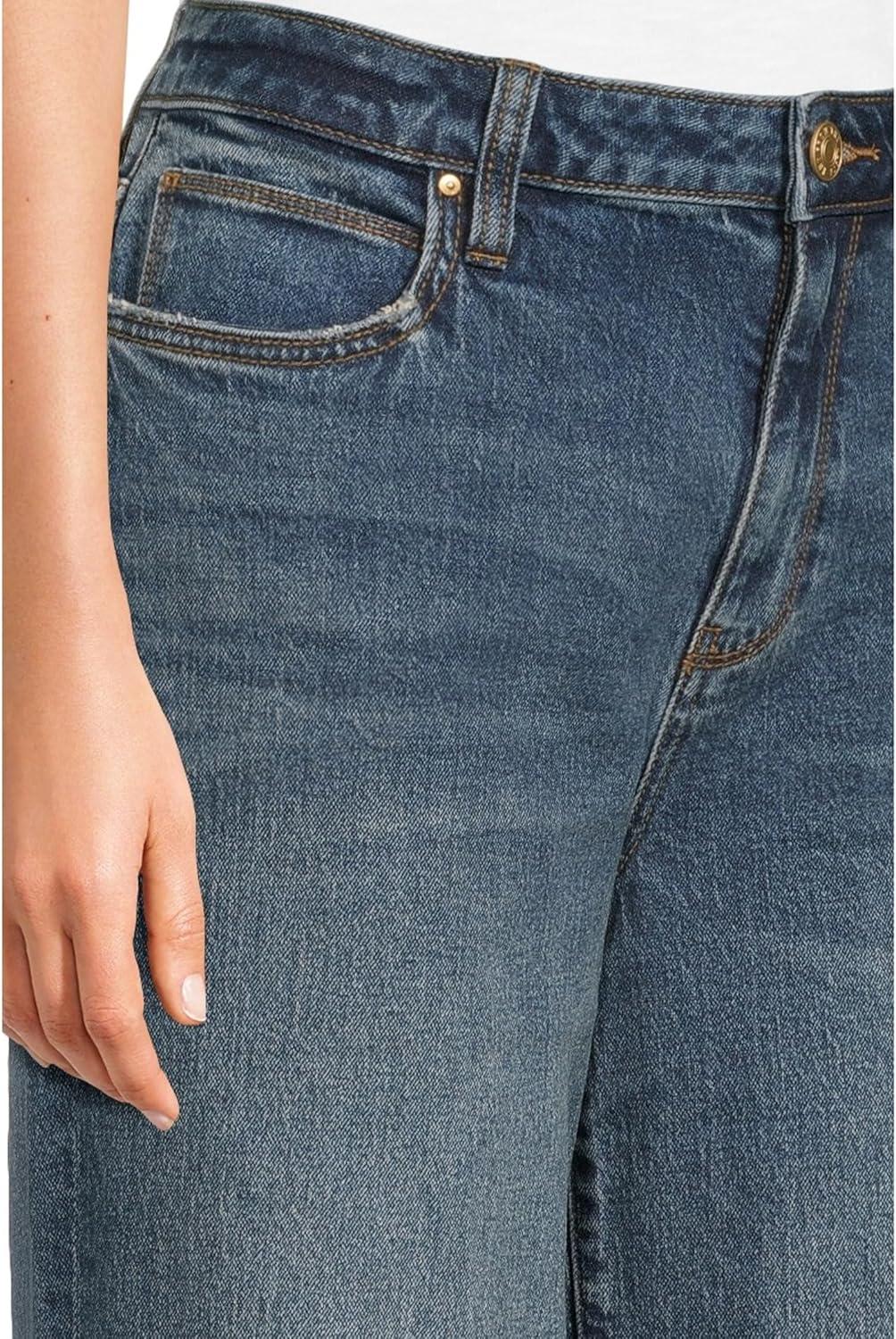 image:imageKUT from the Kloth Womens Sienna HighRise Straight Leg5 Pockets with Raw Hem in WiseWise