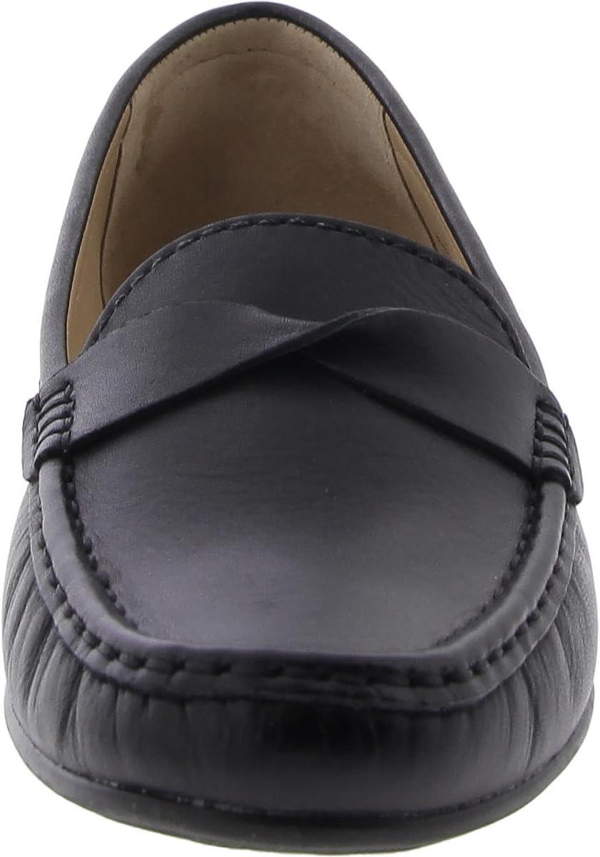 image:imageWomens Genuine Leather Casual Comfort Slip on LoafersBlack Nappa