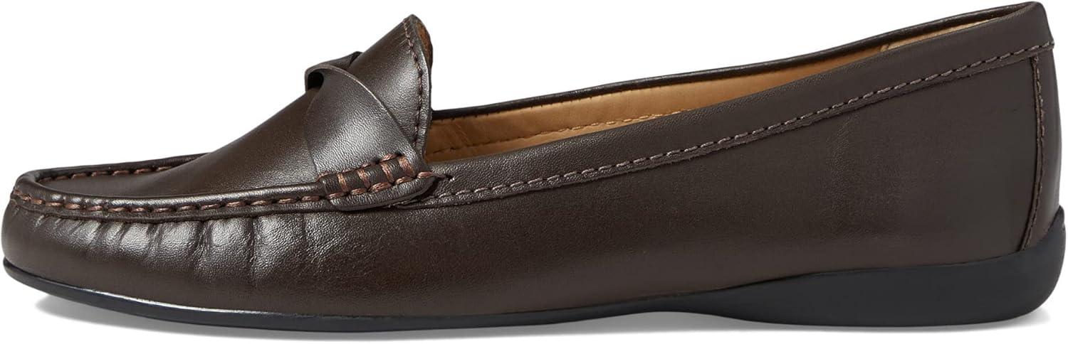image:imageWomens Genuine Leather Casual Comfort Slip on LoafersBrown Nappa