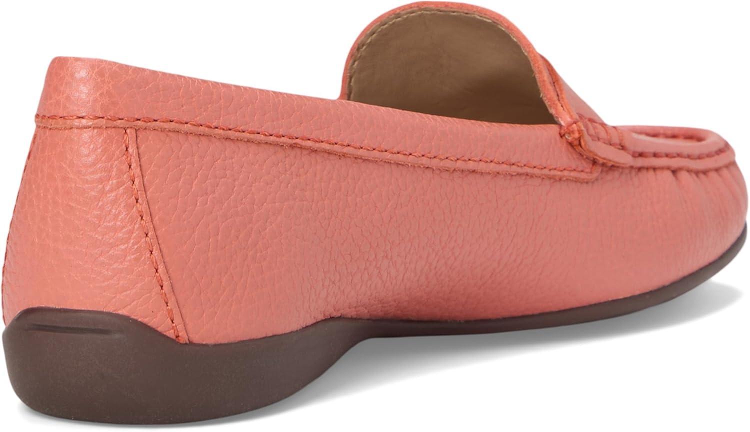 image:imageWomens Genuine Leather Casual Comfort Slip on LoafersCoral Tumbled