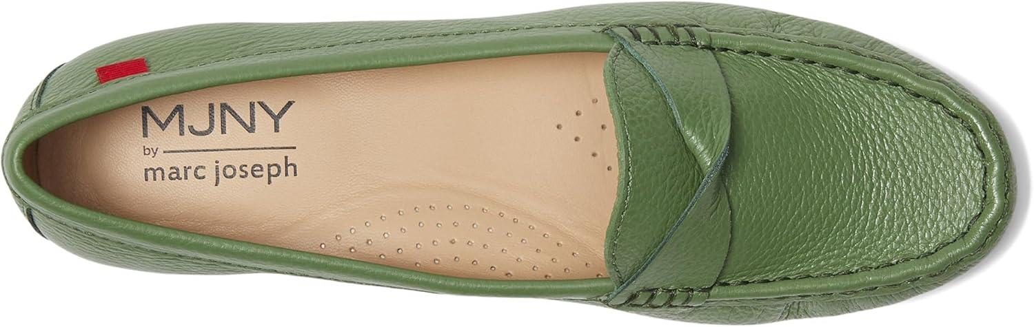 image:imageWomens Genuine Leather Casual Comfort Slip on LoafersEmerald Tumbed