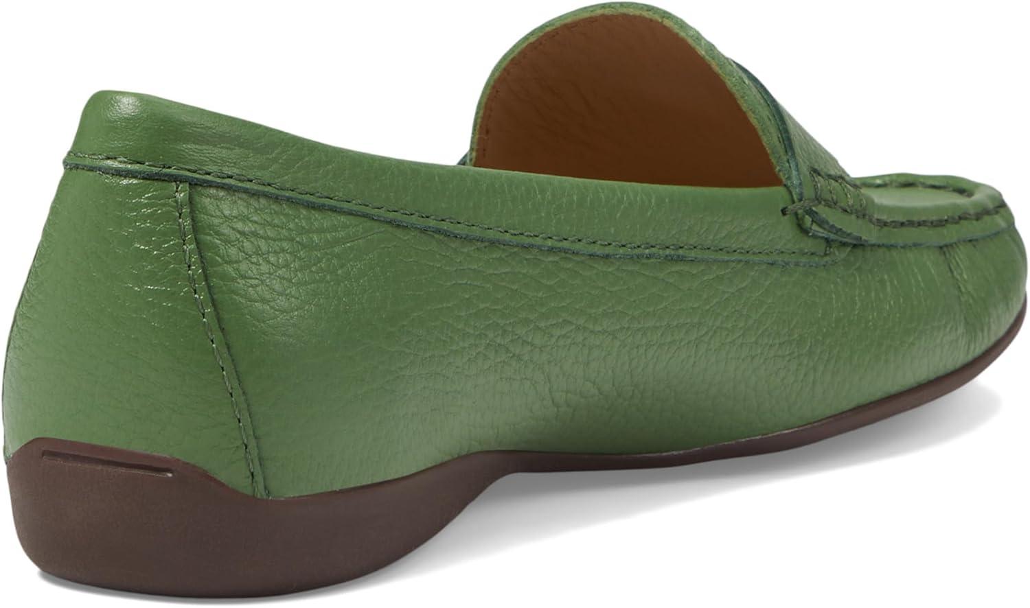 image:imageWomens Genuine Leather Casual Comfort Slip on LoafersEmerald Tumbed