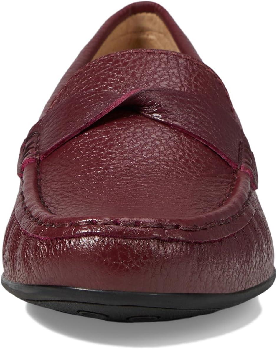 image:imageWomens Genuine Leather Casual Comfort Slip on LoafersMerlot Grainy