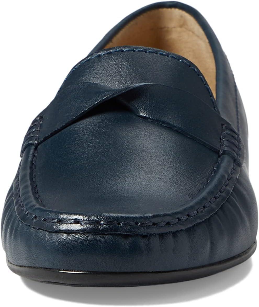 image:imageWomens Genuine Leather Casual Comfort Slip on LoafersNavy Nappa