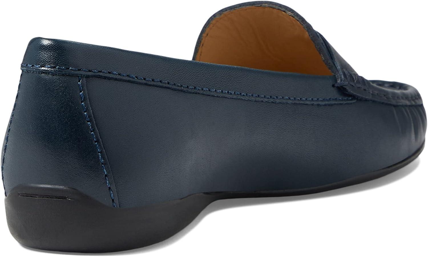 image:imageWomens Genuine Leather Casual Comfort Slip on LoafersNavy Nappa