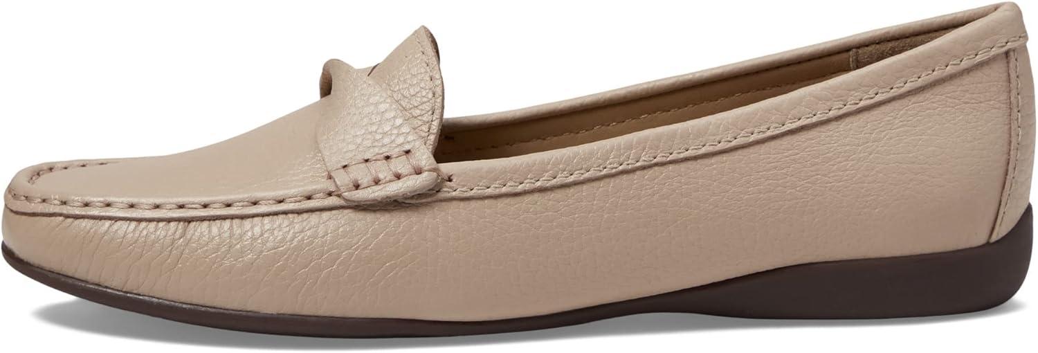 image:imageWomens Genuine Leather Casual Comfort Slip on LoafersNude Tumbled