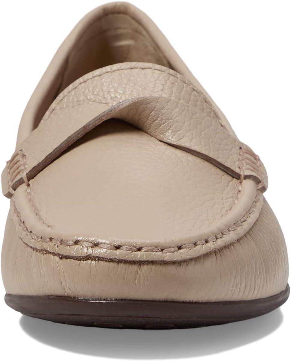 image:imageWomens Genuine Leather Casual Comfort Slip on LoafersNude Tumbled