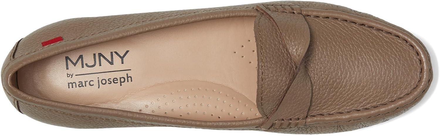 image:imageWomens Genuine Leather Casual Comfort Slip on LoafersTaupe Grainy
