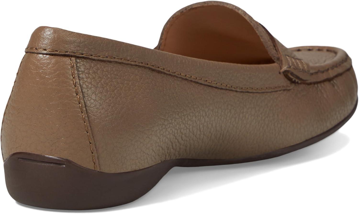image:imageWomens Genuine Leather Casual Comfort Slip on LoafersTaupe Grainy