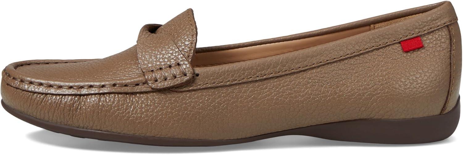 image:imageWomens Genuine Leather Casual Comfort Slip on LoafersTaupe Grainy