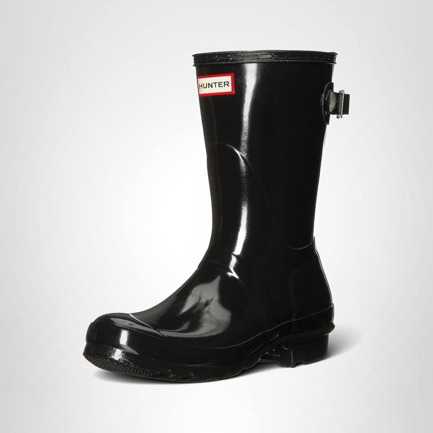image:imageWomens Original Back Adjustable Short Gloss Rain BootsBlack Gloss
