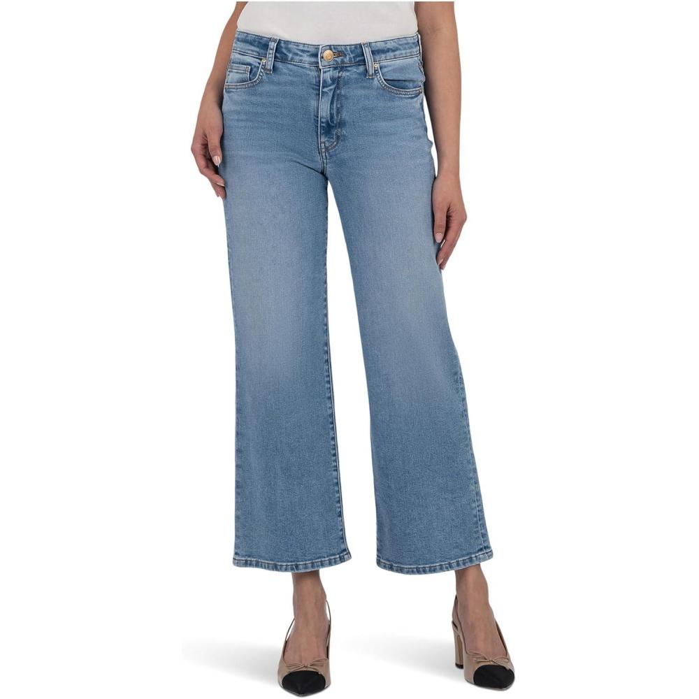 image:imageKUT from The Kloth Womens Charlotte HighRise Wide Leg with Regular Hem in IncontestableIncontestable