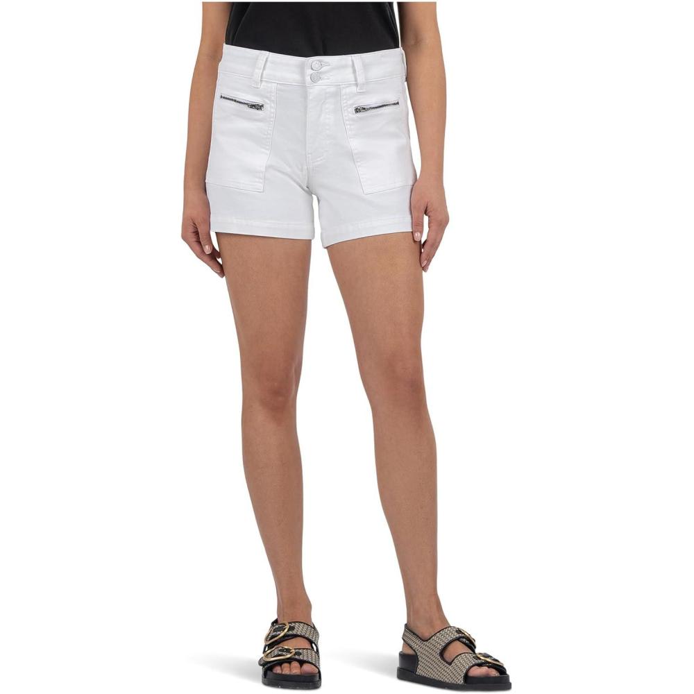 image:imageKUT from The Kloth Womens Jane HighRise ShortsOptic White 1
